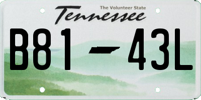 TN license plate B8143L