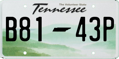 TN license plate B8143P