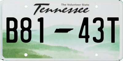 TN license plate B8143T