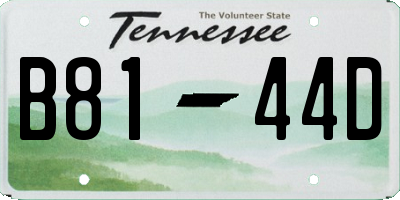 TN license plate B8144D