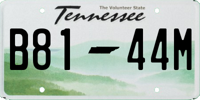 TN license plate B8144M
