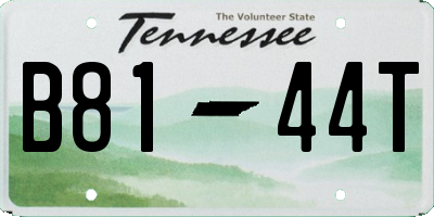 TN license plate B8144T