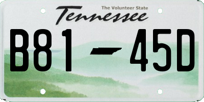 TN license plate B8145D