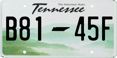 TN license plate B8145F