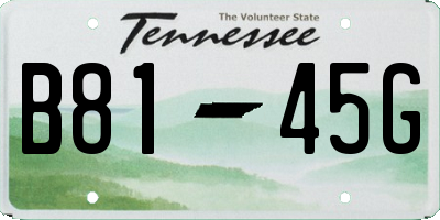 TN license plate B8145G