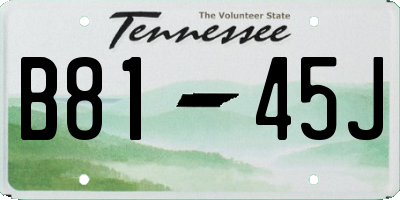 TN license plate B8145J