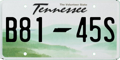 TN license plate B8145S