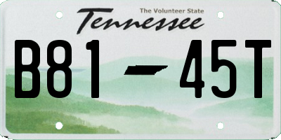 TN license plate B8145T