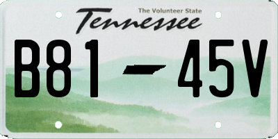 TN license plate B8145V