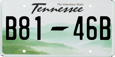 TN license plate B8146B
