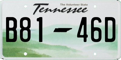 TN license plate B8146D