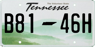TN license plate B8146H
