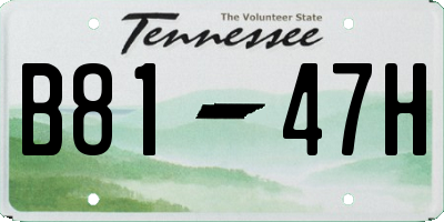 TN license plate B8147H