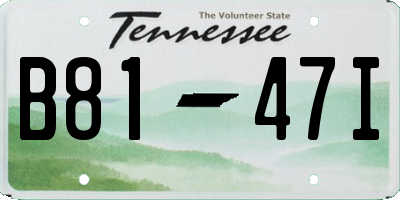 TN license plate B8147I