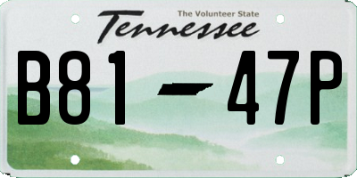 TN license plate B8147P