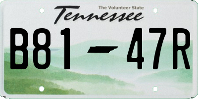 TN license plate B8147R