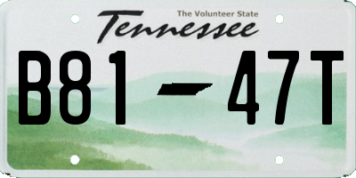 TN license plate B8147T