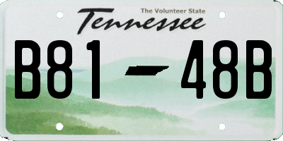 TN license plate B8148B