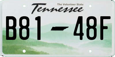 TN license plate B8148F