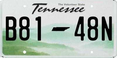 TN license plate B8148N