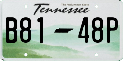 TN license plate B8148P