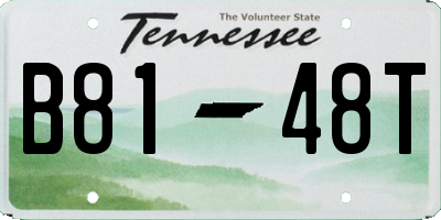 TN license plate B8148T