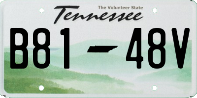 TN license plate B8148V