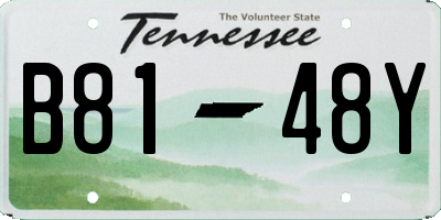 TN license plate B8148Y