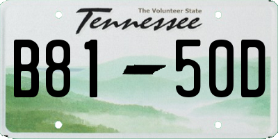 TN license plate B8150D