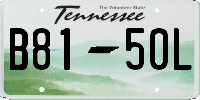 TN license plate B8150L
