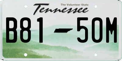 TN license plate B8150M
