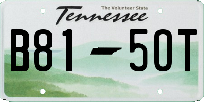 TN license plate B8150T