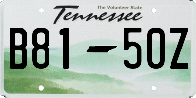 TN license plate B8150Z