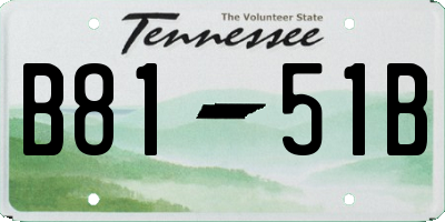 TN license plate B8151B