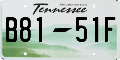 TN license plate B8151F