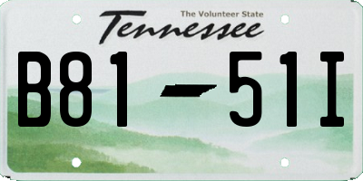 TN license plate B8151I