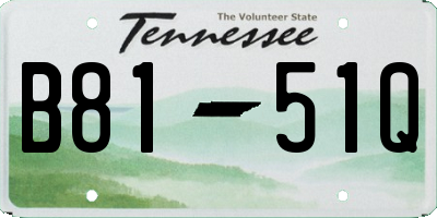 TN license plate B8151Q