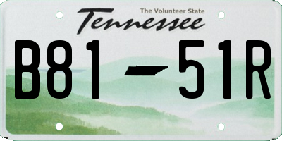 TN license plate B8151R