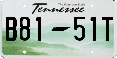 TN license plate B8151T