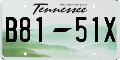 TN license plate B8151X