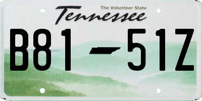 TN license plate B8151Z