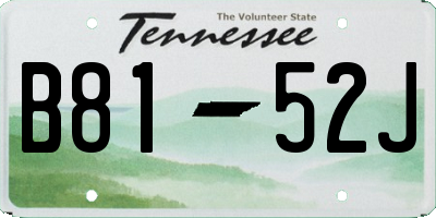 TN license plate B8152J