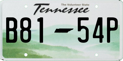 TN license plate B8154P