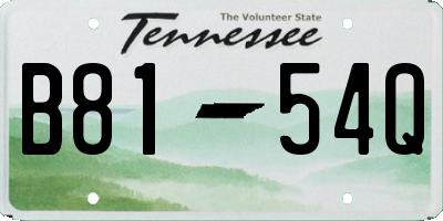 TN license plate B8154Q