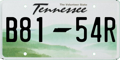 TN license plate B8154R