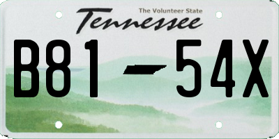 TN license plate B8154X