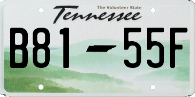 TN license plate B8155F