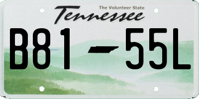 TN license plate B8155L