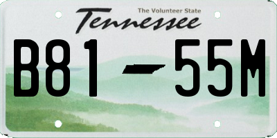 TN license plate B8155M