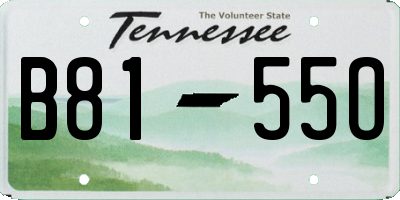 TN license plate B8155O